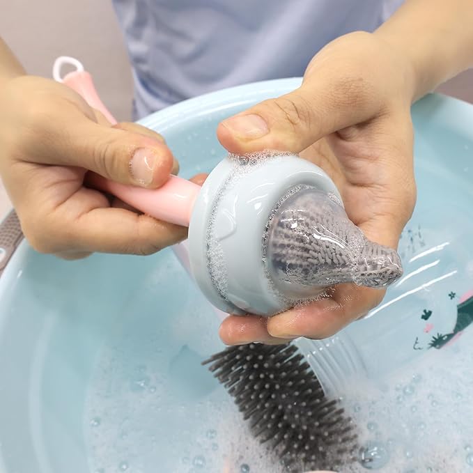 Silicone Cleaning Brush, 12" Long Handle Water Bottle Cleaner for Baby, Sports, Vase, Glassware, and Smaller Diameter Openings - Image 4