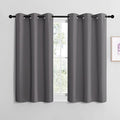 NICETOWN Grey Blackout Curtain Panels for Bedroom, 2 Panels, W34 x L36-inch, Thermal Insulated Grommet Top Blackout Draperies and Drapes for Basement by NICETOWN