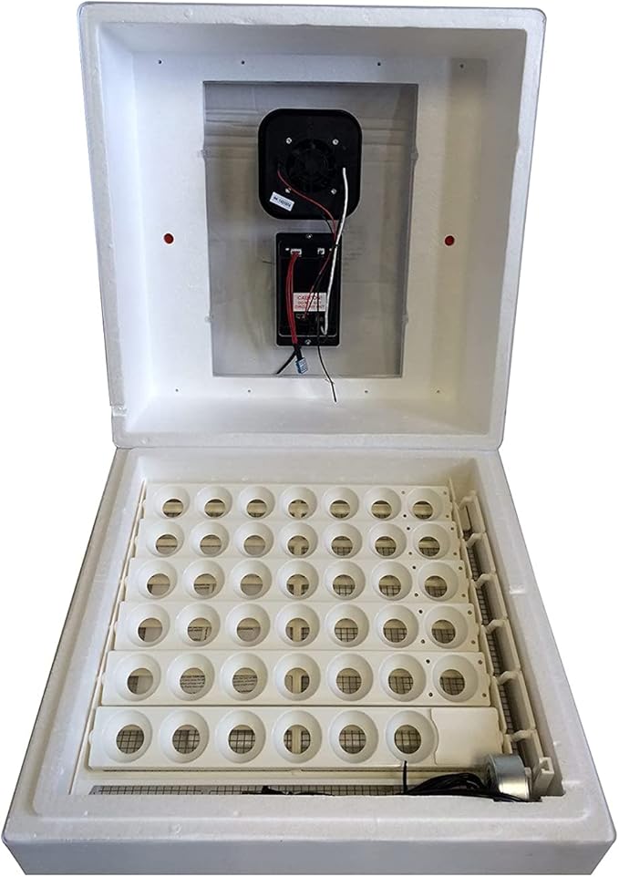 Farm Innovators 2450 Heated Digital Circulated Air Incubator with Automatic Egg Turner for Improved Egg Hatching of Up To 41 Eggs, White (2 Pack) - Image 2