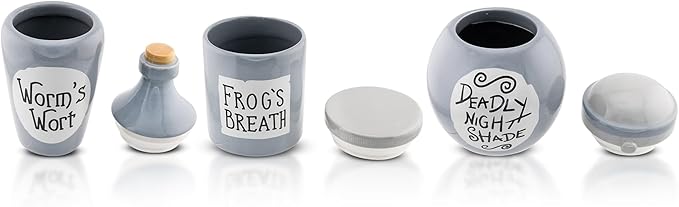 Silver Buffalo Disney The Nightmare Before Christmas Sally's Mini Storage Jars 3-Piece Set Replica | Sculpted Ceramic Kitchen Containers For Snacks - Image 3