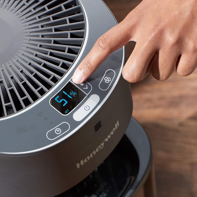Honeywell Top Fill Tower Humidifier, Digital Humidistat, Black – Cool Mist Humidifiers for Bedroom, Home or Office with Space-Saving Tower Design - Image 9