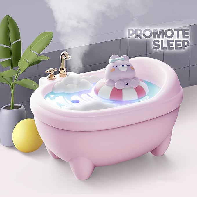 Cute Pink Mini Humidifier for Bedroom & Office, Top Fill 0.34L, Cool Mist, Quiet, Easy Clean, Colorful Light, Auto Shut Off - Image 6