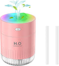 Portable Small Humidifiers for Bedroom Baby, Rechargeable Mini Cool Mist Plant Humidifier for Plants, Quiet Desktop Humidifier with 2 Working Modes & Colorful Night Light for Travel, Office, Bedroom by BESKY