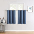 ChrisDowa Small Window Curtains for Kitchen and Bedroom - Grommet Short Thermal Insulated Room Darkening Curtains (2 Panels, Stone Blue, 42 x 36 Inch) by ChrisDowa