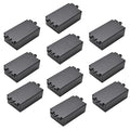 Fielect 10Pcs Dustproof Electronic Junction Box Plastic Enclosure Project Box with Ear for Electronic Projects ABS Black 2.56 x 1.50 x 0.87 inch by Fielect