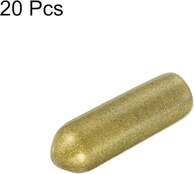 uxcell 20pcs Rubber End Caps 4.5mm ID Vinyl Round Tube Bolt Cap Cover Thread Protectors Gold - Image 2