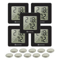 KETOTEK 5 Pack Digital Hygrometer Indoor Thermometer Mini Temperature and Humidity Monitor with Comfort Indicator for House Baby Room Office by KETOTEK