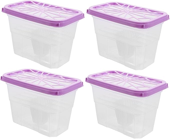 PRETYZOOM 4pcs Moisture Absorber Box Reusable Storage Case for Closet Basement Wardrobe Moisture Remover Holder by PRETYZOOM