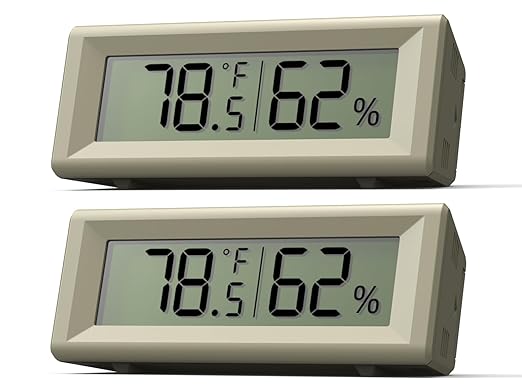 Small Digital Hygrometer, Humidity Meter, Indoor Thermometer, Room Temperature and Humidity Monitor, Gauge with Accurate Sensor, for House, Home, Baby Room, Greenhouse, Humidor, Incubator, Reptiles by PFTTDD