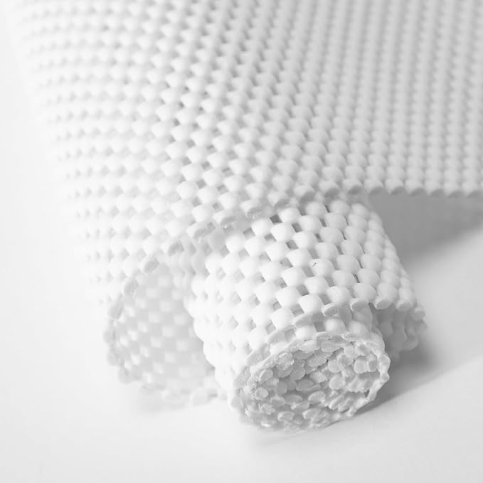 Shelf Liners for Cabinets-Drawer Liner Cabinet Liners for Shelves Kitchen,Non-Adhesive,Non-Slip,White,12 x 48 inch by vortiara