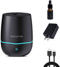 Essential Oil Diffuser, 200ML Diffusers for Home Scent Aromatherapy Diffuser Air Desk Humidifier Aroma Diffuser for Bedroom Room Office with 7 Color LED Lights Quiet Waterless Auto Shuts-off (Black) by Unknown