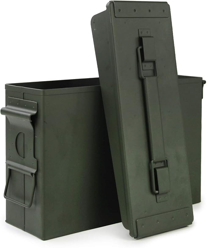 GUGULUZA Metal Ammo Can 30/50 Cal, Lockable Bullet Storage Case, Waterproof & Airtight Containers Box with Flip Top for Long-Term Storage Shotgun, Rifles, Pistols Ammunition - Image 4