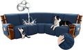 Arfntevss Waterproof Recliner Sectional Couch Covers for Reclining Sectional L Shape Sofa Cover Non Slip Washable Recliner L Shaped Slipcover Sets for Dog Furniture Protector (5 Seater, Dark Blue) by Arfntevss