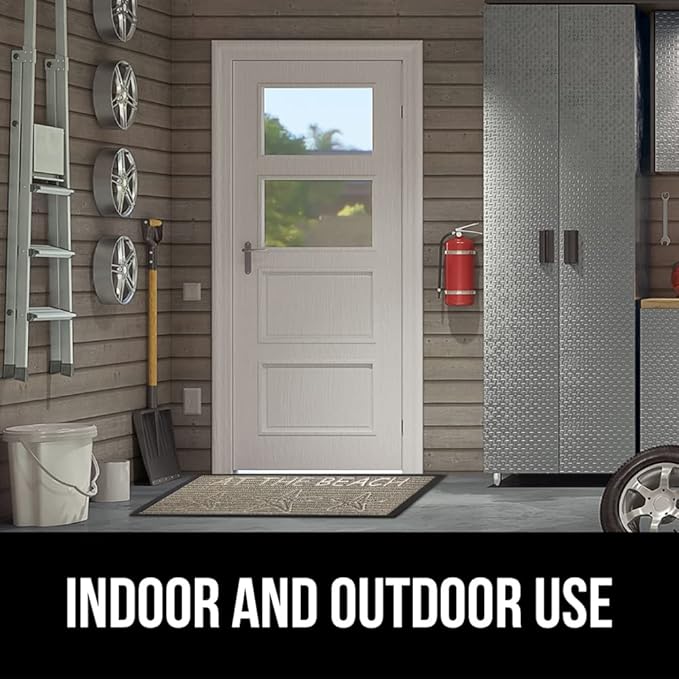 GORILLA GRIP 100% Waterproof All-Season WeatherMax Doormat, 47x35, US Designed Natural Rubber, Stain and Fade Resistant, Low Profile Indoor Outdoor Door Mats, Easy Clean Patio Mat, Sand Beach - Image 9