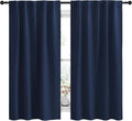 NICETOWN Blackout Draperies Curtains Window Drapes - (Navy Color) 42" W by 63" L, Set of 2, Home Fashion Thermal Blackout Room Darkening Drapery Panels for Nursery/Boys/Kids Room by NICETOWN