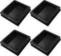 4 Pack 4" Square Plastic Plugs, Black Tubing End Caps Plugs Insert for Square Tube and Furniture Legs by Bonsicoky