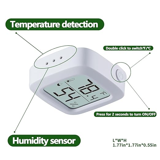 2-Pack Reptile Thermometer and Hygrometer – LCD Digital Temp & Humidity Monitor for Bearded Dragon, Gecko, Snake Tanks, Incubation Boxes, Indoor Pet Habitats - Image 2