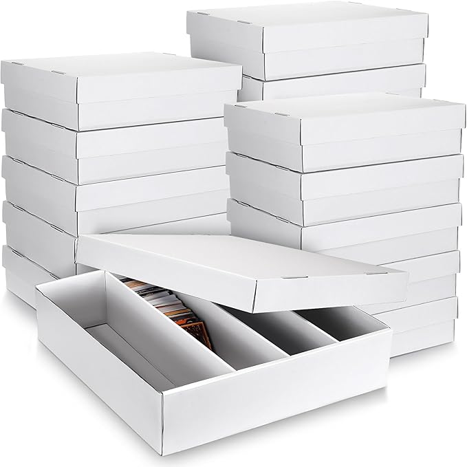 Seajan 16 Pcs 3200 Count Trading Card Storage Box Sports Card Storage Boxes Bulk for Basketball Gaming Cardboard Collecting by Seajan