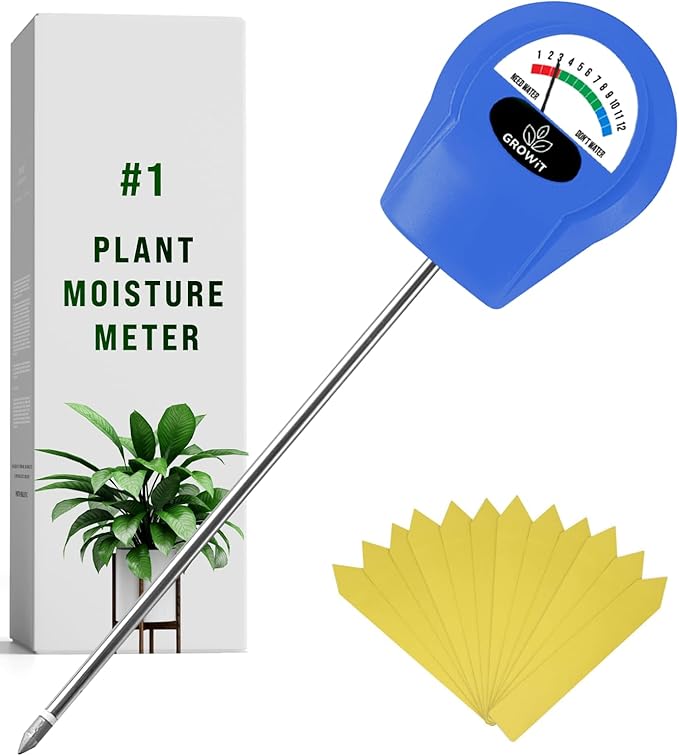 GROWIT Soil Water Monitor for Plants - Soil Moisture Meter | Hydrometer for Plants | Plant Moisture Meter Houseplants | Water Tester for Plants | Farming Indoor and Outdoor Plants-Blue by Craft911byLIME