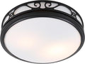 Good Housekeeping Roman (83007) Decorative 110 CFM 3.0 Sones Bathroom Ventilation Exhaust Fan with Light & Night-Light (Matte Black) by GoodHousekeeping