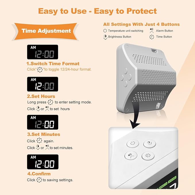 16-in-1 Indoor Air Quality Monitor and Detector with 7AQI Beep Alarm, CO2 Monitor, PM1.0, PM2.5, PM10, Temperature, Humidity, Formaldehyde, VOC Tester - Image 4