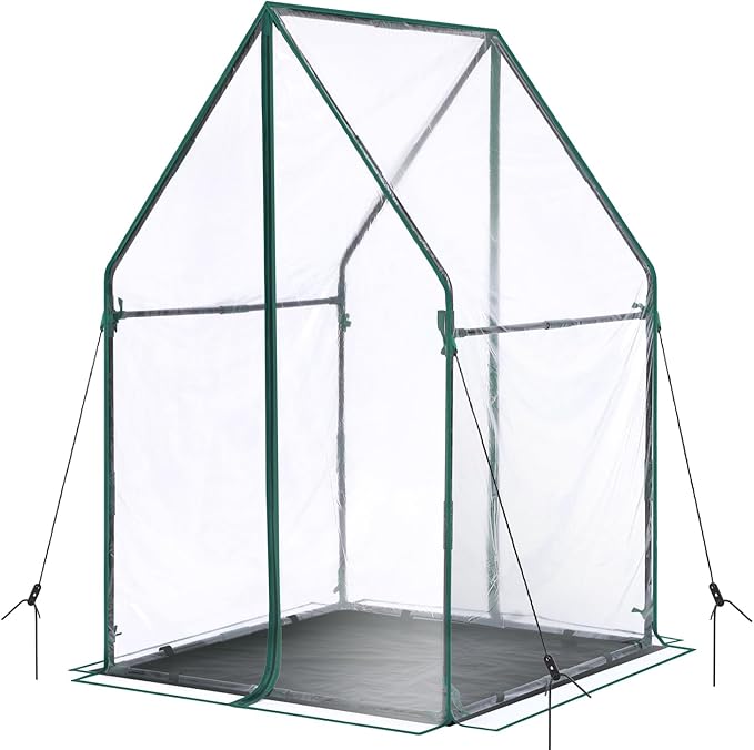Mini Greenhouse for Indoor Outdoor: Ohuhu Portable Green House with Waterproof Pad for Small Plants Nursery Germination, 36"x36"x58.5" Heavy-Duty PVC Cover Tent Humidity Dome Seedling Accessory - Image 8