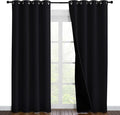 NICETOWN High-End Thermal Curtains, Full Blackout Curtains 86 inches Long for Dining Room, Soundproof Window Treatment Drapes for Hall Room, Black, 55 inches Wide Per Panel, Set of 2 Panels by NICETOWN