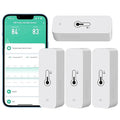 PHOVOLT WiFi Hygrometer Thermometer Sensor for Home, Indoor Outdoor Wireless Temperature Humidity Sensor Monitor with Remote App Notification Alert, Work with Tuya app, for Home Greenhouse (4-Pack) by PHOVOLT