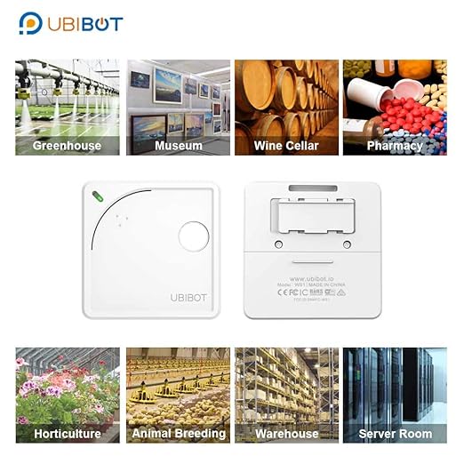 UbiBot Industrial Wireless Remote Temperature Humidity Ambient Light Sensor WiFi 24/7 Alerts Data Logger iPhone/Android Apps Monitor Anywhere, Anytime! IFTTT External Sensor Probe (WS1 Bundle) - Image 4