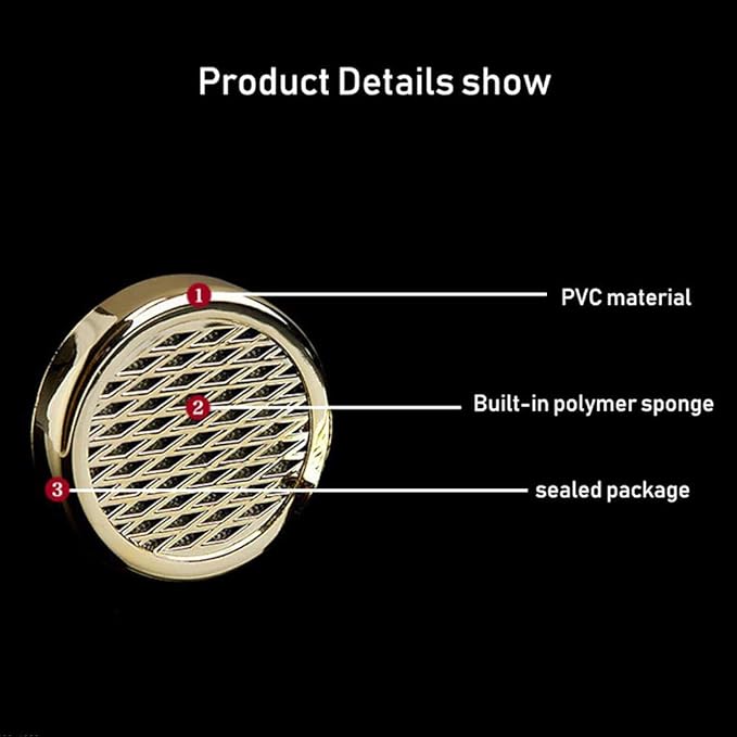 Cigar Humidifier - for Tobacco Moisturizing and Increased Humidity,Round and PVC Material, Gold Tone - Image 5