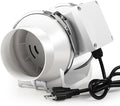 Duct Fan, 6 Inch Inline Fan 390 CFM Duct Fans, Inline Ventilation Exhaust for Basement, Bathroom, Kitchen, Grow Tent, Hydroponics, Offices, Restaurant, Factory or Warehouse by Gaciban