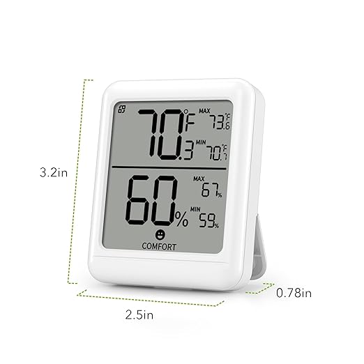 BN-LINK Bluetooth Hygrometer Thermometer,Indoor Temperature Humidity Monitors, Digital Humidity Meter with App Control for Home Baby Room Terrarium Incubator Greenhouse(2 Pack) - Image 9