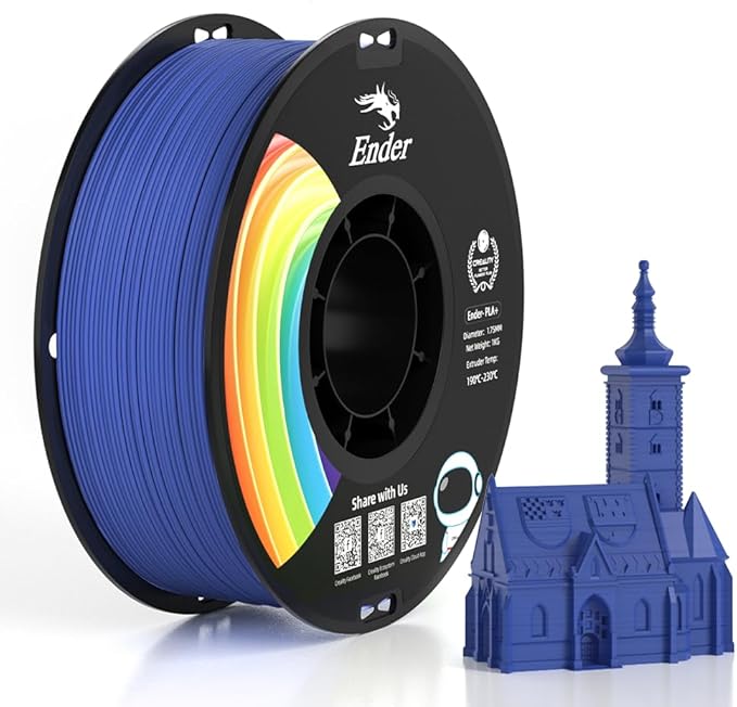 Creality 3D Printer Filament, PLA Plus Filament 1.75mm Rainbow, PLA Pro Toughness Upgraded Dimensional Accuracy +/- 0.03mm, 1KG Spool(2.2lbs) Ender PLA+ Filament for Most 3D Printer by Creality
