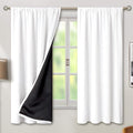 BGment White Blackout Curtains for Bedroom 63 Inch Length 2 Panels Set, Full Room Darkening Thermal Insulated Soundproof Window Curtain Drapes with Rod Pocket, Each Panel 38 Inch Wide, Pure White by BGment