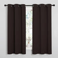 NICETOWN Blackout Curtain Panels for Bedroom Window, Triple Weave Microfiber Energy Saving Thermal Insulated Solid Grommet Blackout Draperies and Drapes (1 Pair, 34 inches by 63 Inch, Toffee Brown) by NICETOWN