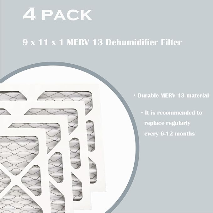 9 x 11 x 1 Air Filter for Santa Fe Compact70 Dehumidifier Ultra70 Element Compact2 UA 65H, 4 Pack - Image 5