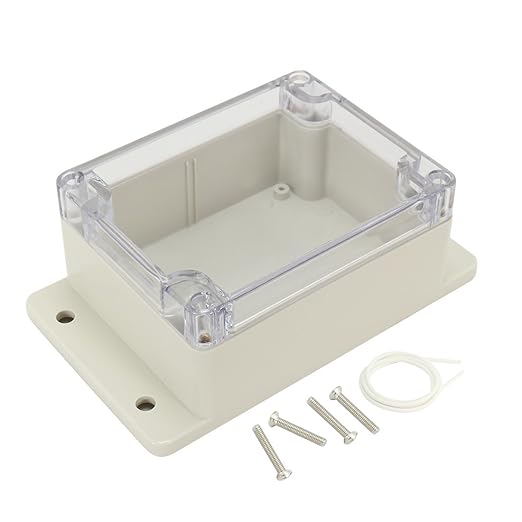 Waterproof Dustproof ABS Plastic Junction Box Universal Electric Project Enclosure with PC Clear Transparent Cover 4.5"x3.5"x2.2"(115mmx90mmx55mm) by AWCLUB