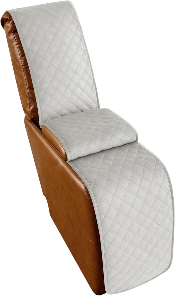Arfntevss Recliner Sectional Couch Covers for Reclining Sectional L Shape Sofa Cover Non Slip Washable Recliner L Shaped Slipcover Middle Console Protector (1 Console Cover, Light Gray) by Arfntevss