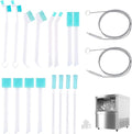 18pcs Ice Maker Cleaning Brush Set, Ice Machine Cleaning Brushes for Tight Spaces Includes 16 Crevice Cleaning Brushes and 2 Drain Pipe Brushes Detail Tiny Cleaners Brush Tools for Household Use by NQEUEPN