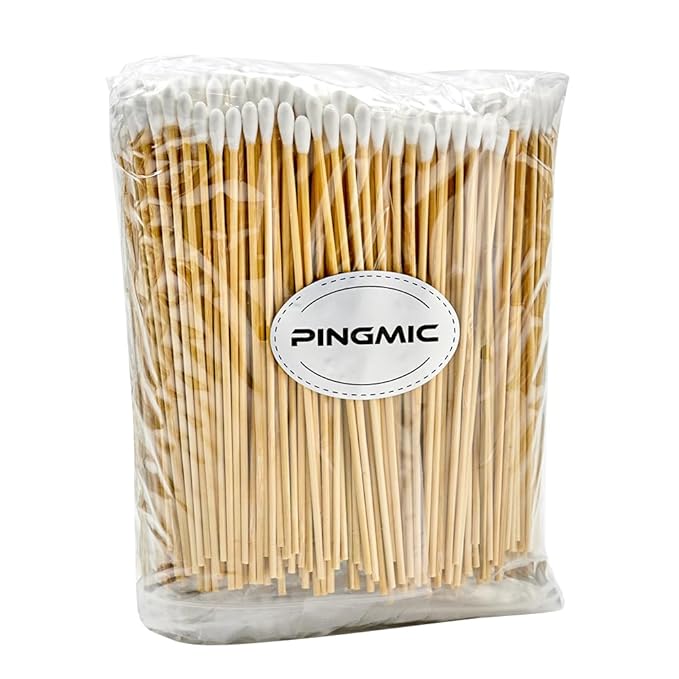 1000PCS 6" Cotton Swabs in Storage Box - Long Cotton Swab with Bamboo Sticks - Lint Free, Highly Absorbent Single Tipped Applicators for Makeup, Pet Care, Home Cleaning - Image 7