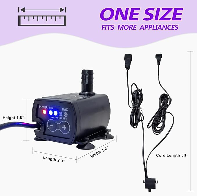 Automatic Small Sump Pump For Dehumidifier,13FT Height Lift,4 Level Flow Control,Submersible Water Pump With Level Sensor,For HVAC Condensate,Air Conditioner,Tank,Auto Shut off - Image 6