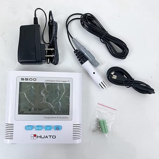 Channel Temperature Humidity Data Logger Recorder LCD Display USB Datalogger Thermometer Hygrometer Meter with 3 Meters Cable Enternal Sensor 4,3000 Points Storage Automatic Record Function - Image 6