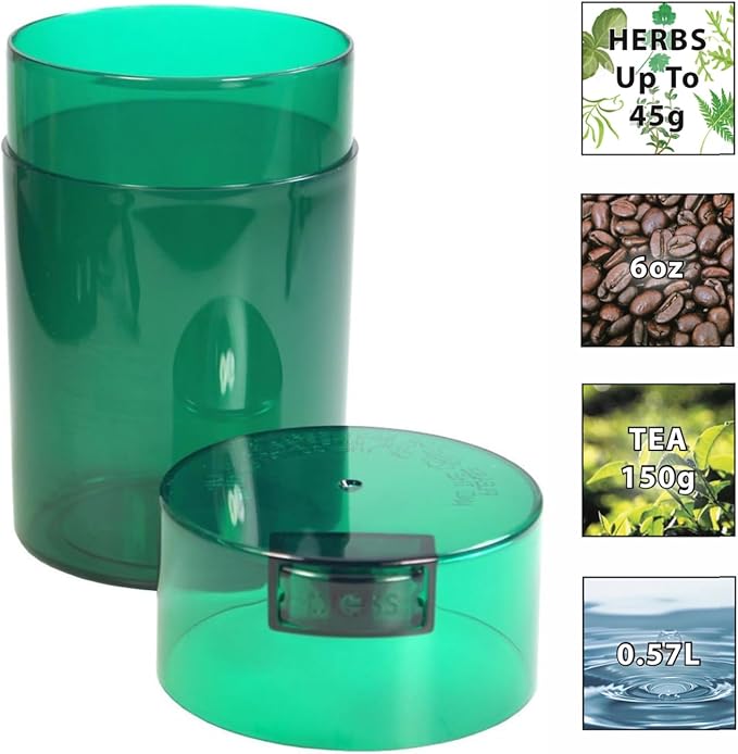 Tightvac - 1 to 6 oz Vacuum Sealed Storage Container, Green Tint - Image 2