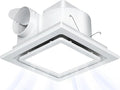 Nalle Ventilation Fans Bathroom Exhaust Fan with Light 12 inch Panel 6000K 18W Square LED 110 CFM 1.0 Sones 4 Inch Duct 110V Ceiling Mount Exhaust Fan for Shower, Bathroom, Office, Home (FL-250) by Nalle