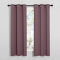 NICETOWN Bedroom Curtain Panels Blackout Draperies, 1 Pair, 34 by 63 inches, Dry Rose, Thermal Insulated Solid Grommet Blackout Curtains/Drapes by NICETOWN