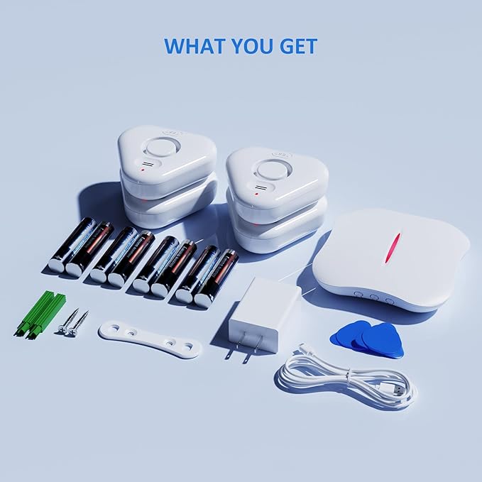 Smart Water Leak Detectors for Home WiFi with App Alerts, Stechro Ajustable 120dB Water Sensor Alarm Leak Detector for Basements Sink Kitchen Laundry, 4 Water Sensors & 1 Gateway - Image 9