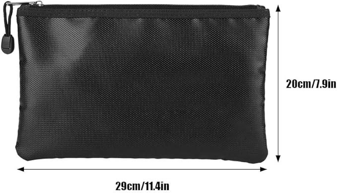 plplaaoo Fire Document Bag Briefcase High Temperature Liquid Silicone Material for Passport Money Laptop Keeping Home Use Black 27x16cm 29x20cm (29 * 20CM) - Image 8