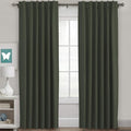 H.VERSAILTEX Blackout Curtains Thermal Insulated Window Treatment Panels Room Darkening Blackout Drapes for Living Room Back Tab/Rod Pocket Bedroom Draperies (2 Panels, Olive, 52 x 84 Inch) by HVERSAILTEX
