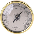 72mm Round Gold Hygrometer Humidity Meter Gauge Ring Surface - No Battery Needed by Unknown