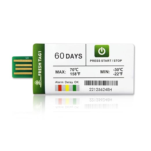 Freshliance 100pack Temperature Data Logger USB Disposable Temperature Recorder with 30000 Points, Auto PDF CSV Reports High Accuracy 60days Single Use for Frozen Transportation Cold Chain Fresh Tag 1 by FRESHLIANCE